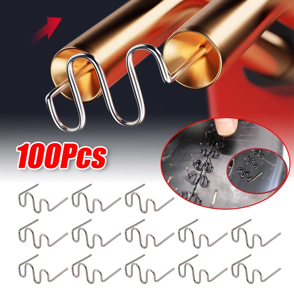 ซ่อมกันชนรถยนต์ - 100 ชิ้น Pre-Cut Wave Staples เครื่องมือบัดกรี - สําหรับกันชนรถยนต์ Bodywork - 8 มม.มาตรฐานเครื่องเชื่อมเล็บ - รถยนต์ซ่อมอุปกรณ์เสริม