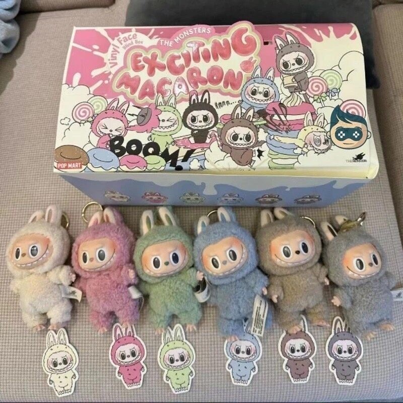 ลาบูบู้ Labubu Macaron กล่องสุ่ม มาการอง พวงกุญแจ ลุ้นซีเครท แบบจุ่ม (งานเทียบแท้) ตุ๊กตา ของเล่นเด็ก ของสะสม น่ารัก