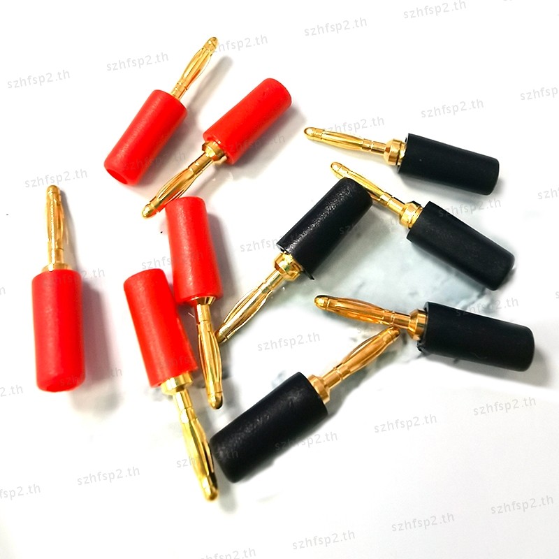 4pcs 2MM Audio Banana socket Plug Mini Speaker ทองแดงบริสุทธิ์ Gold Plated Plug Connector เชื่อมประกอบทดลองทดสอบสาย THH3