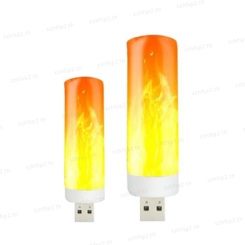 แบบพกพา USB 5V Effect Night Light โคมไฟ LED เปลวไฟกระพริบเทียนหนังสือโคมไฟสําหรับ Party Lighting THH3
