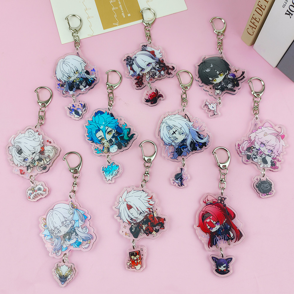การ์ตูนเกม Wuthering Waves อะคริลิคพวงกุญแจแฟชั่น Rover Jinhsi ตัวอักษร Keyrings คอสเพลย์อุปกรณ์เสริมของขวัญของที่ระลึก