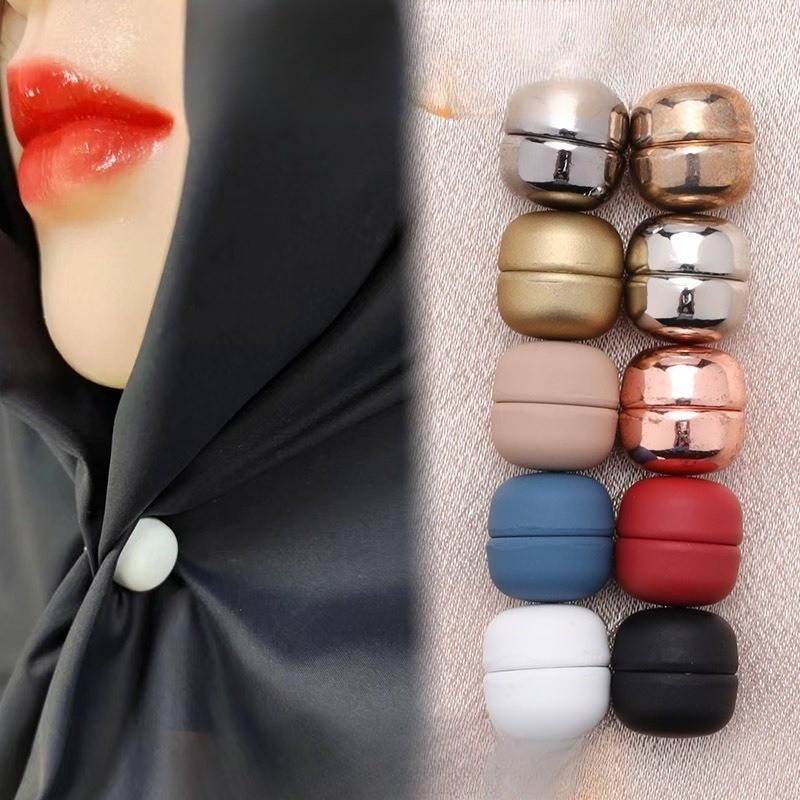 ห่วงโซ่ ดอกเคมีเลีย แฟชั่นผ้าพันคอระดับไฮเอนด์หัวเข็มขัดแม่เหล็กที่แข็งแกร่งหัวเข็มขัดผ้าพันคอไหมมุสลิมผ้าคลุมไหล่เข็มกลัดอเนกประสงค์คลิปปกอุ