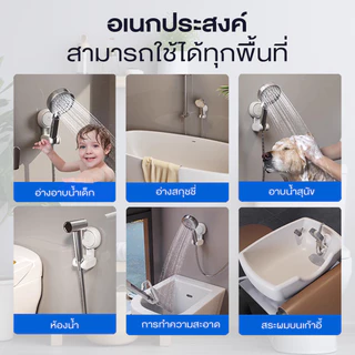 ที่ติดฝักบัว ที่วางฝักบัวแบบถ้วยดูด ไม่ต้องเจาะผนัง กันน้ำ ใช้งานได้นาน