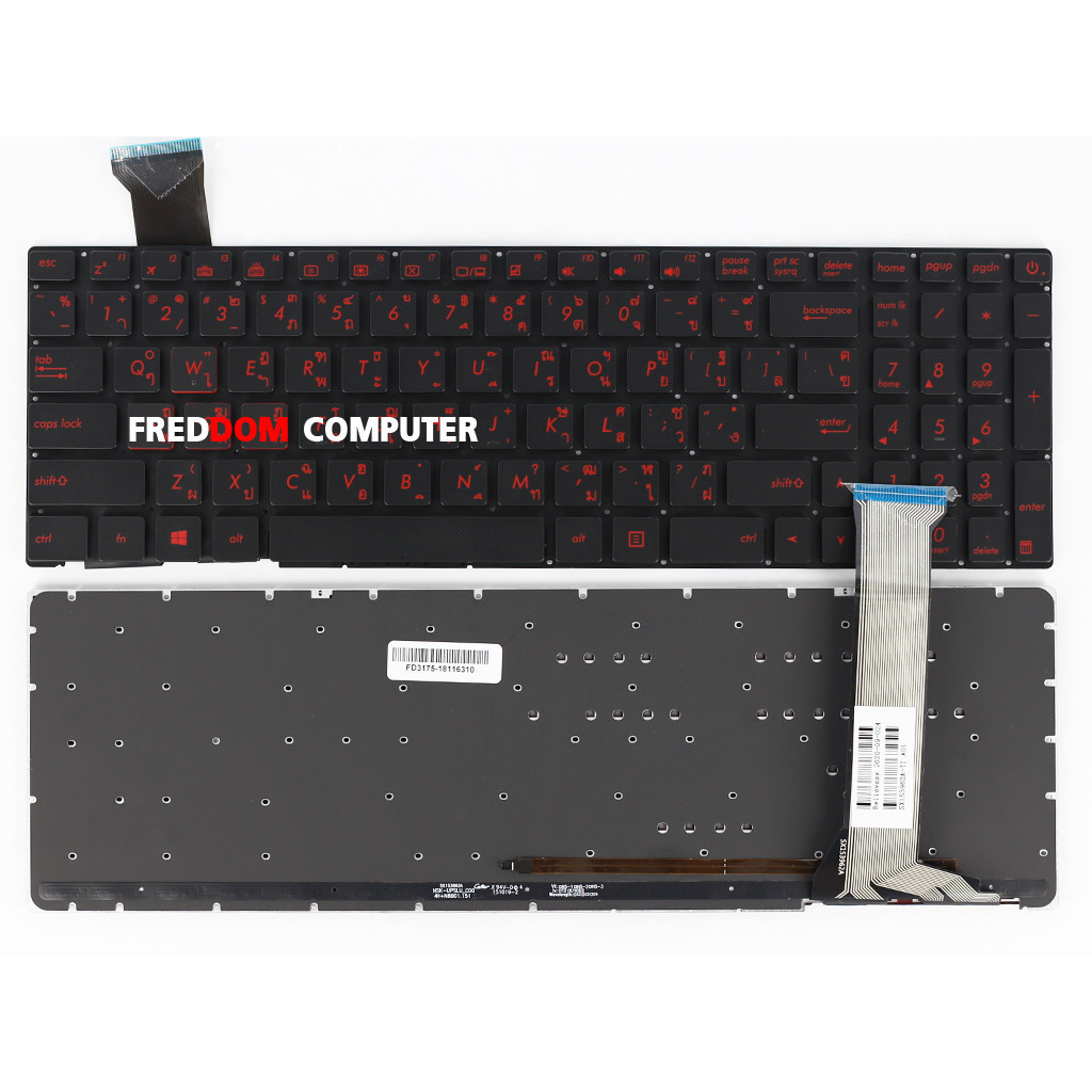 คีย์บอร์ด Asus ROG GL552 GL552JX GL552VW GL552VX GL752V ไทย อังกฤษ KEYBOARD