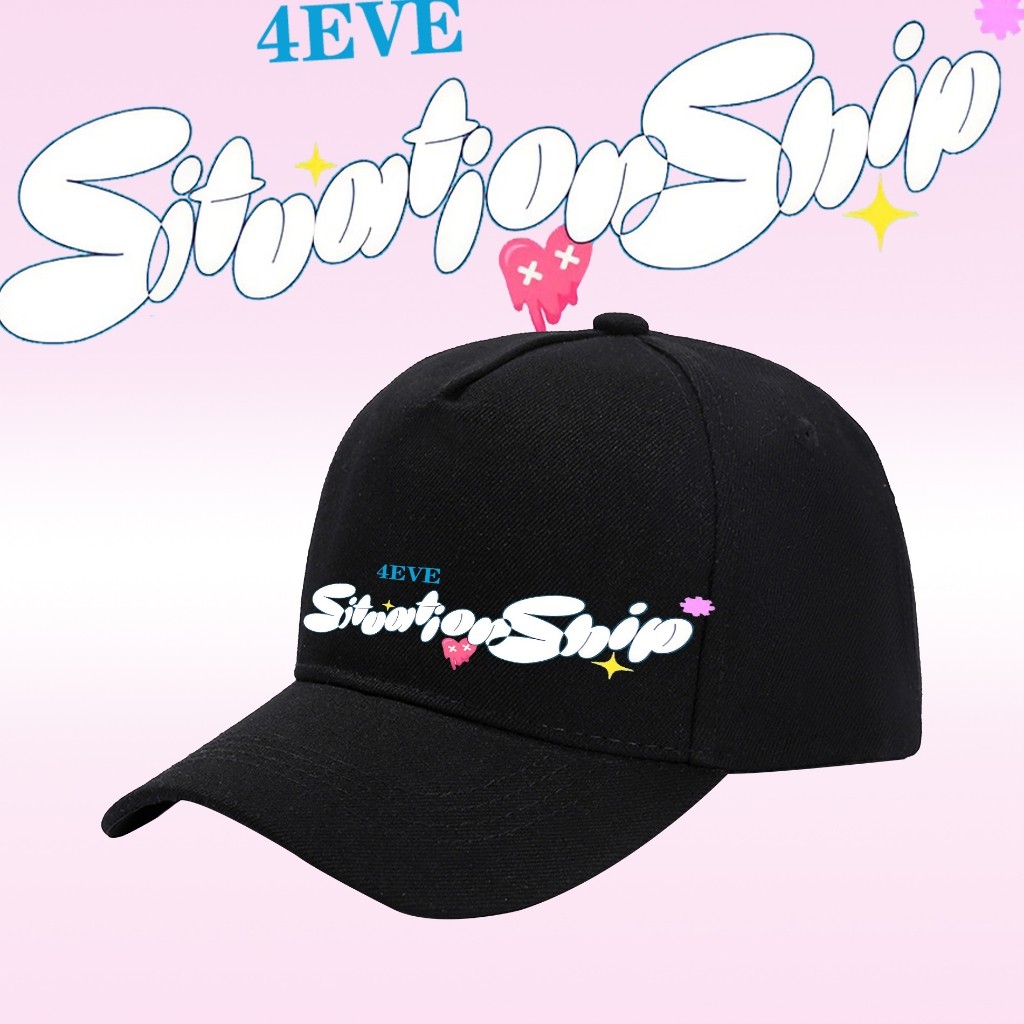 🧢4EVE พิมพ์ลายโลโก้ ผ้าหนา Cotton 100% กันแดด กันลม หมวก Outdoor hat