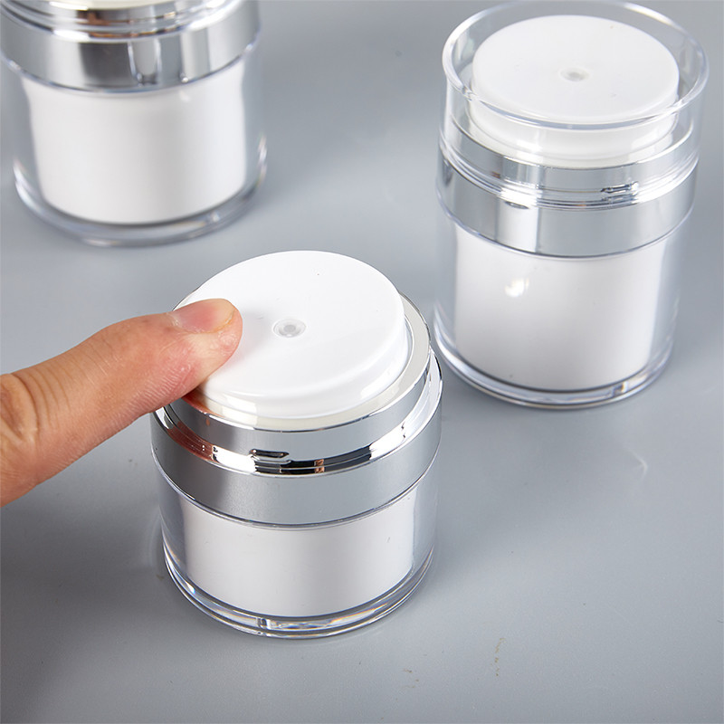 15/50ml ขวดจ่ายการออกแบบสูญญากาศครีมขวดรีฟิลกดประเภท Moisturizer ปั๊ม Dispenser Airless ปั๊ม Jar