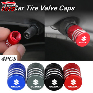 4 ชิ้น Suzuki ฝาครอบวาล์วยางล้อรถยนต์ ฝาครอบวาล์วยางรถยนต์ จ…