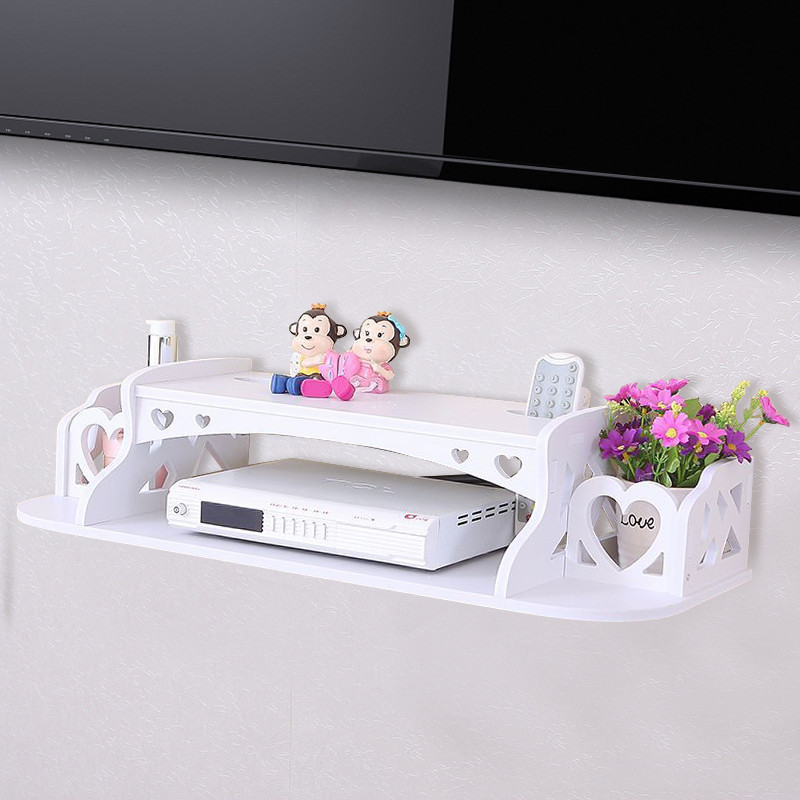 ที่วางเร้าเตอร์ ชั้นติดผนัง ชั้นวางใต้ทีวี ที่วางกล่องwifi อเนกประสงค์ 2 ชั้น