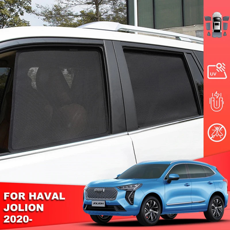 ม่านบังแดดรถยนต์สําหรับ GWM Haval Jolion 2020-2026 รถหน้าต่างด้านข้างรถบังแดดกระจกตาบอด Sun Shade ม่านแม่เหล็ก Sunshield อุปกรณ์เสริม