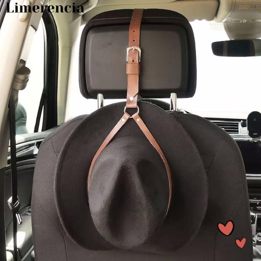 Limerencia ชั้นวางหมวกคาวบอย, ที่วางหมวกหนังประหยัดพื้นที่แบบปรับได้, ที่เก็บหมวกคาวบอยที่ทนต่อการสึกหรอ หนัง PU ที่จัดเบาะรถยนต์รถบรรทุกยานพาหนะ
