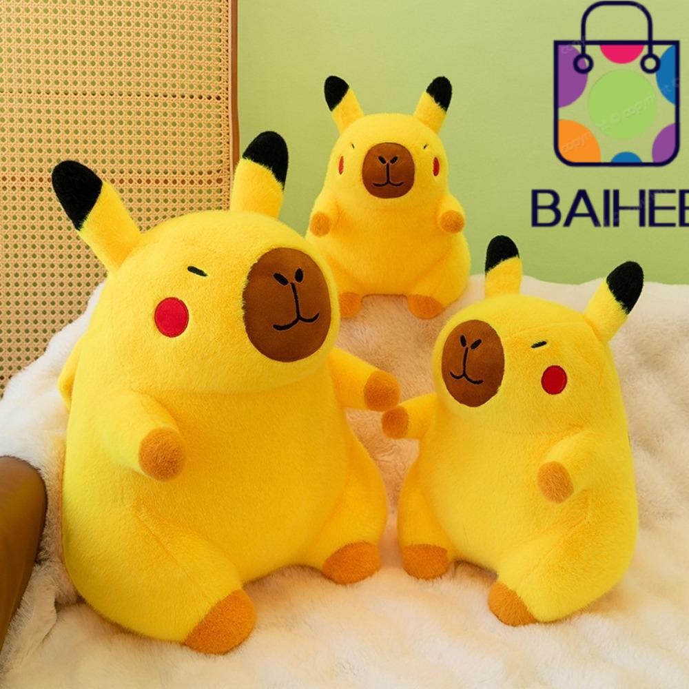 Baihee Capybara ของเล่นตุ๊กตา, 30/38 ซม.รูปปิกาจูกอดหมอน Body, น่ารักนุ่มยักษ์สร้างสรรค์ตุ๊กตาสัตว์หมอนของขวัญ