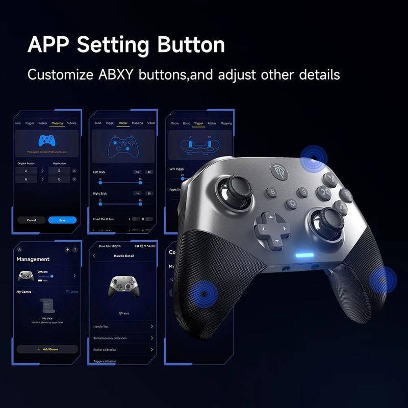 EASYSMX ตัวควบคุมเกมไททัน|Sasysmx X10 คอนโทรลเลอร์เล่นเกมไร้สาย - หลายแพลตฟอร์ม เปลือกแม่เหล็ก เอฟเฟกต์ฮอลล์