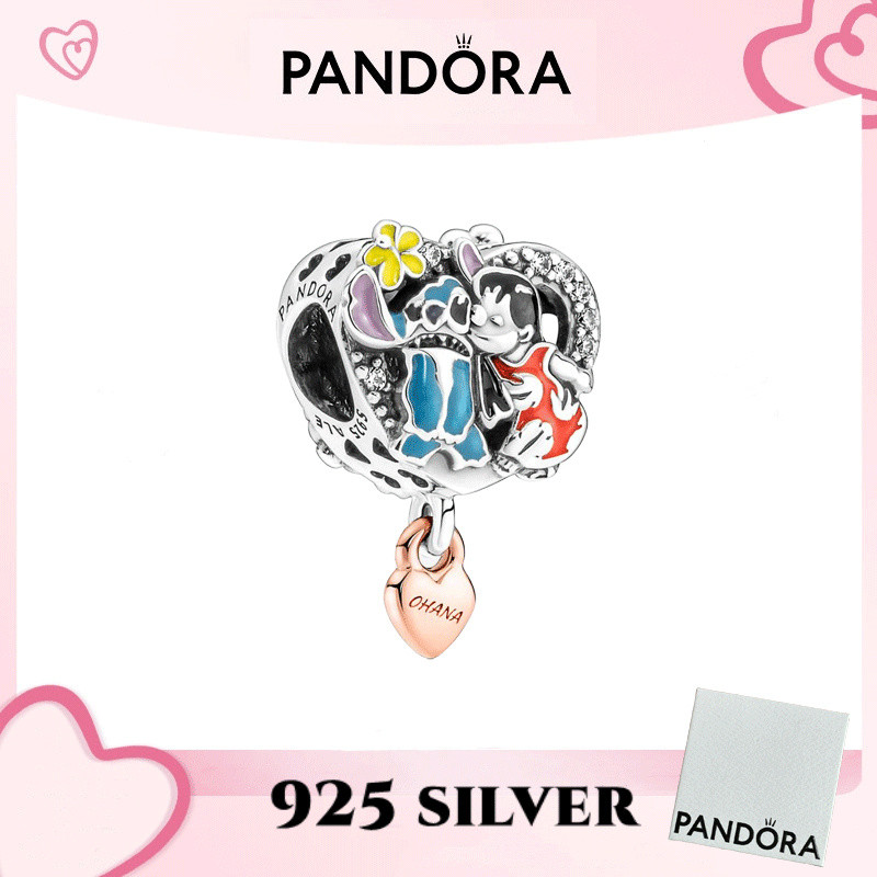 สร้อยข้อมือและจี้ Pandora สเตอร์ลิงเงินแท้ ออกแบบจากธีม Ohana จาก Lilo & Stitch