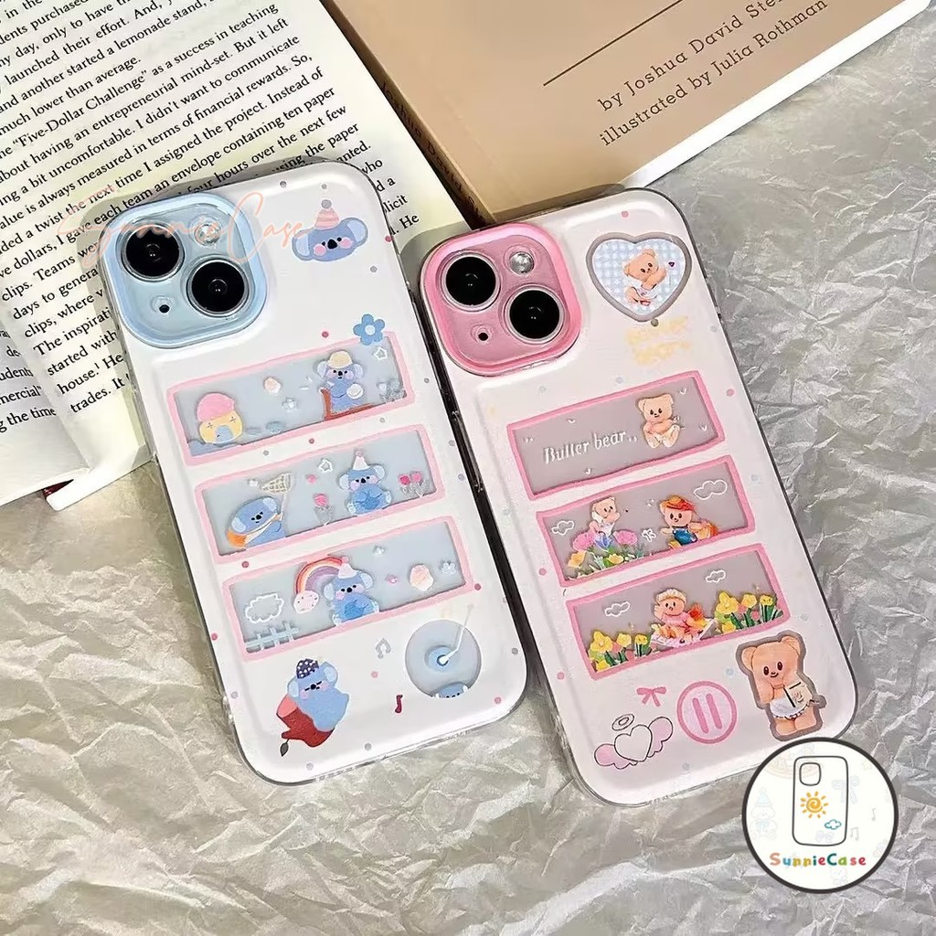 ช้างน่ารัก การ์ตูนหมี Redmi 10A 9A 13C 11 13 9 12 10C 12C 9T 9C NFC A2 A19 12 8 11S 10 Pro POCO M3 ความหรูหรา คู่ เคส