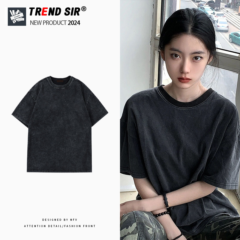 TrendSir มาใหม่ ลายเยอะ เสื้อยืดคอกลมแขนสั้น เสื้อยืดแฟชั่น สีพื้น 100% Cotton M-3XL