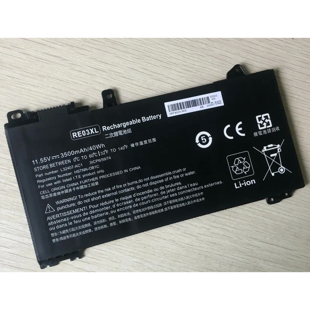 RE03XL แบตเตอรี่แล็ปท็อป For HP ProBook 450 440 430 G6 HSTNN-DB9A L32656-005 HSTNN-OB1C HSTNN-UB7R B