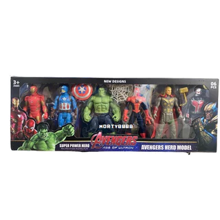 หุ่นฮีโร่ หุ่นอเวนเจอร์ Avengers Model มีไฟ ปรับท่าได้ สไปเดอร์แมน กัปตัน ฮัค ไอร่อนแมน ธานอส