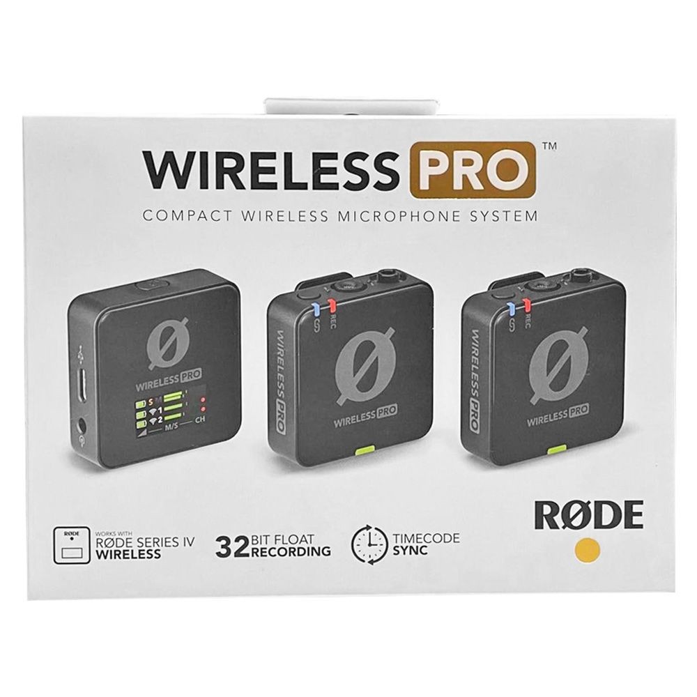Rode Wireless PRO Premium Wireless Microphone System (WIPRO) - 32-bit, with Lavaliers