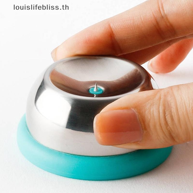 Louislifebliss สแตนเลสไข่ไข่เจาะฐานพลาสติกคู่มือไข่ต้ม Hole Puncher อุปกรณ์ครัวไข่ Puncher Anti-explosion ใหม่
