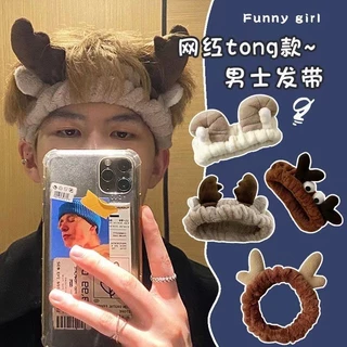 ที่คาดผมล้างหน้าแฟชั่นเกาหลีผู้ชายเครื่องประดับผม