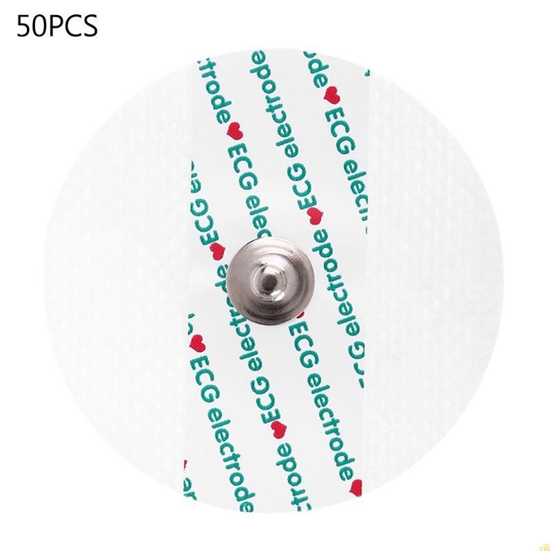 Yili 50 ชิ้น ECG EKG Electrodes Heart Monitor แผ่นอิเล็กโทรดแบบใช้แล้วทิ้ง Non-ทอ Electrode สําหรับเ