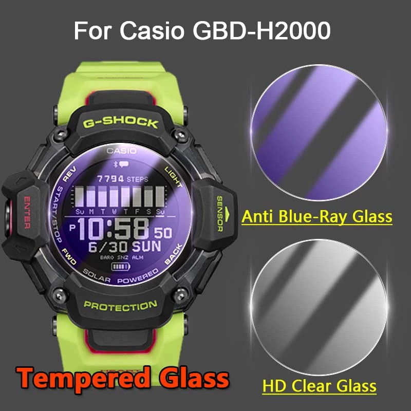 2 ชิ้นสําหรับ Casio GBD-H2000 GBD-H1000 GBD H2000 SmartWatch 2.5D Ultra Slim Clear/Anti สีม่วง 9H To