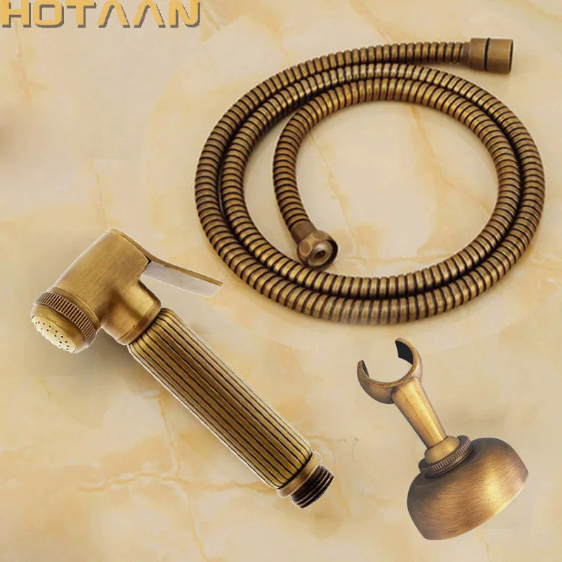 Hotaan Free Handheld Toilet bidet sprayer set Kit Stainless Steel Hand Bidet faucet for Bathroom spr