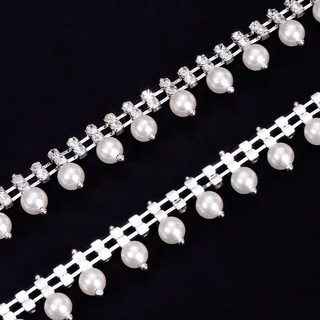 Ducrystal91เซนติเมตรคริสตัลพู่กรงเล็บโซ่เย็บ/กาวบนRhinestoneตกแต่งโซ่หัตถกรรมDIY