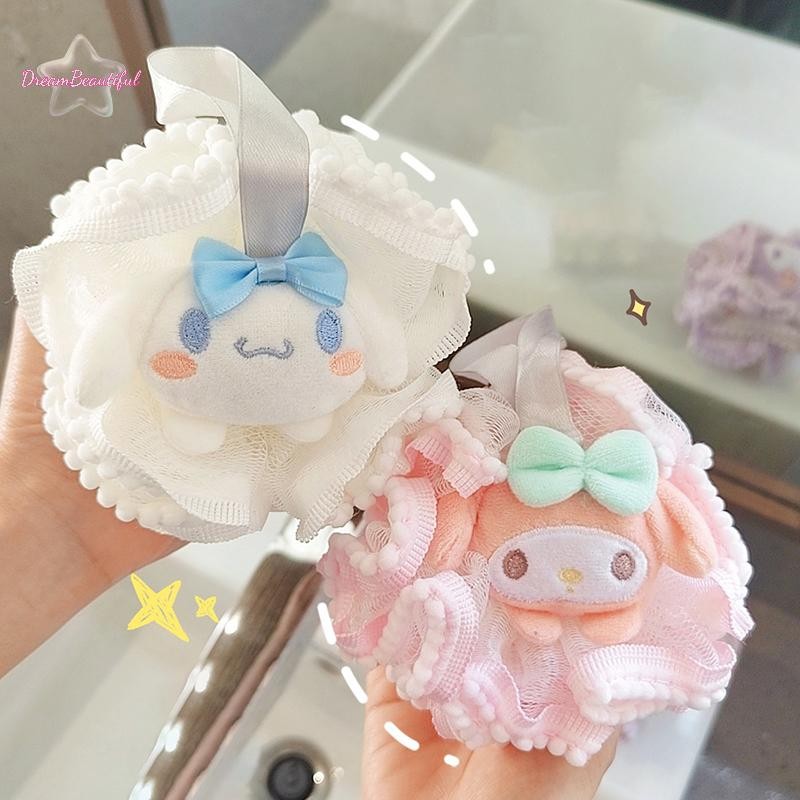 <DBFl> Anime Bath Ball Bath Flower Soft Shower Mesh Foaming Sponge Bath Bubble Net Skin Clean Tool ใหม่