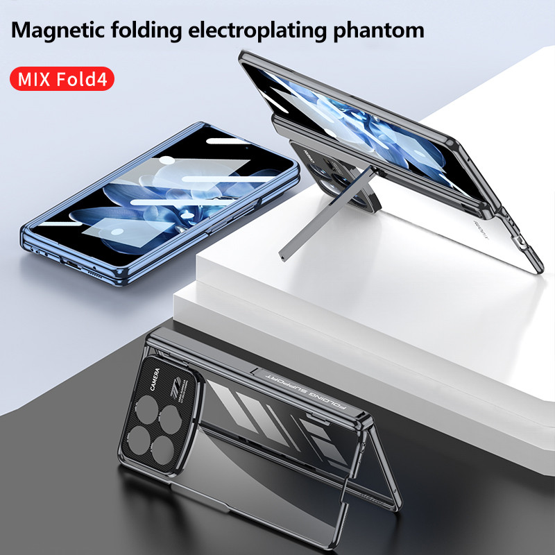 Magnetic Folding Electroplating Phantom Clear Case สําหรับ Xiaomi Mix Fold 4 Fold4 ฝาครอบป้องกัน