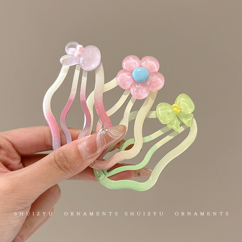 น่ารักไล่โทนสีสีเมฆกิ๊บสาวเรียบbbคลิปสาวเด็กผม หมุด ชุดอุปกรณ์ผม โดปามีน