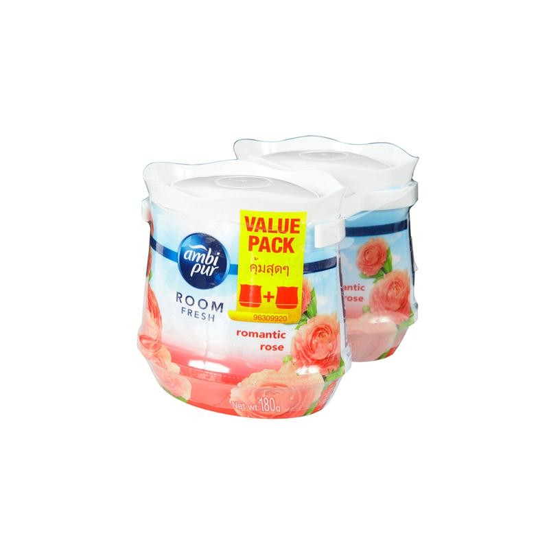 AMBI PUR เจลปรับอากาศ กลิ่น โรแมนติคโรส 180g (แพ็ก 2 กระปุก)