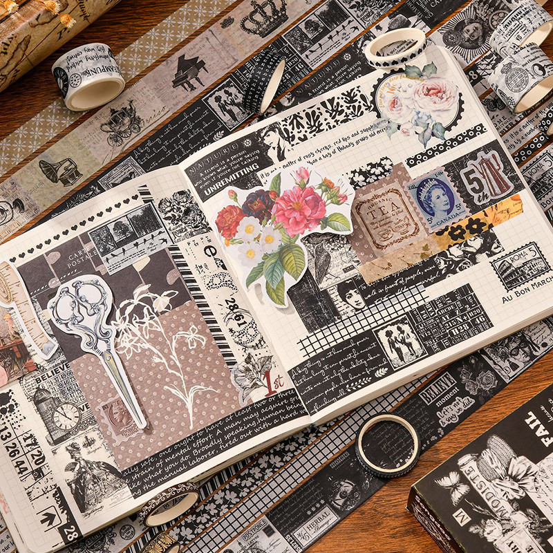 20 ม้วนชนิดบรรจุกล่อง Vinatge วรรณกรรม Series Washi เทปไดอารี่สมุดภาพ Deco DIY สติกเกอร์เทป Masking เทป - รูปที่ 7