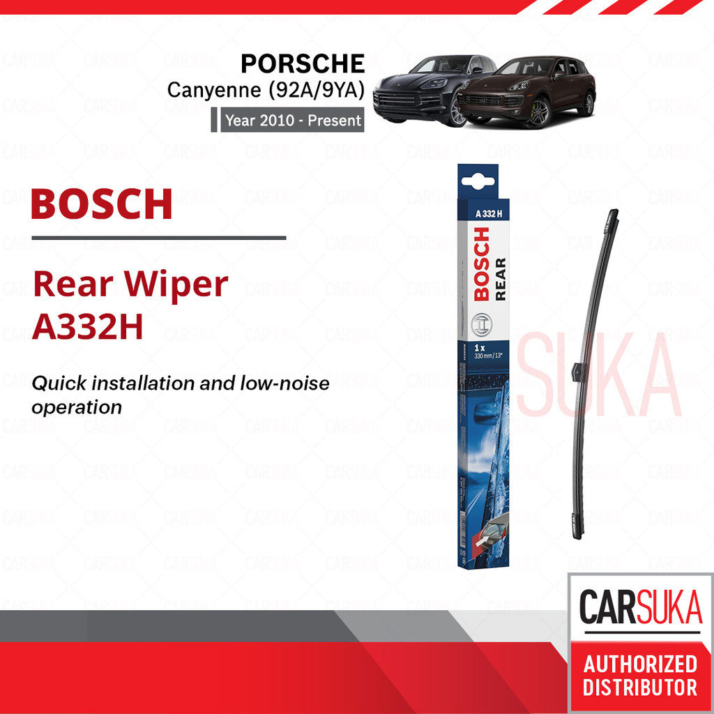 Bosch A332H 13" ที่ปัดน้ําฝนด้านหลังสําหรับ Porsche Cayenne 2nd Gen / 3rd Gen 92A 9YA (2010 - ปัจจุบ