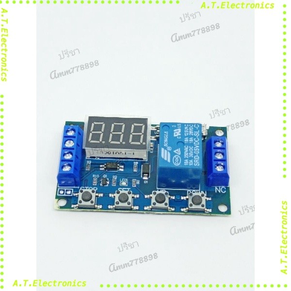 ถูกสุด! โมดูลตั้งเวลา หน่วงเวลาปิดเปิดไฟผ่านรีเลย์ใช้ไฟ 6-30VDC Relay timer switch module