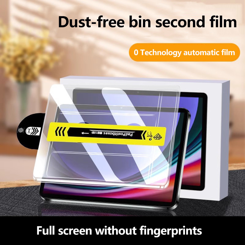 ป้องกันหน้าจอ Flim สําหรับ Samsung Galaxy Tab S10 Plus S10+ 2024 S9 FE Plus S7+ S8Plus S7 A9Plus 11 นิ้วชุดติดตั้งอัตโนมัติกระจกนิรภัย