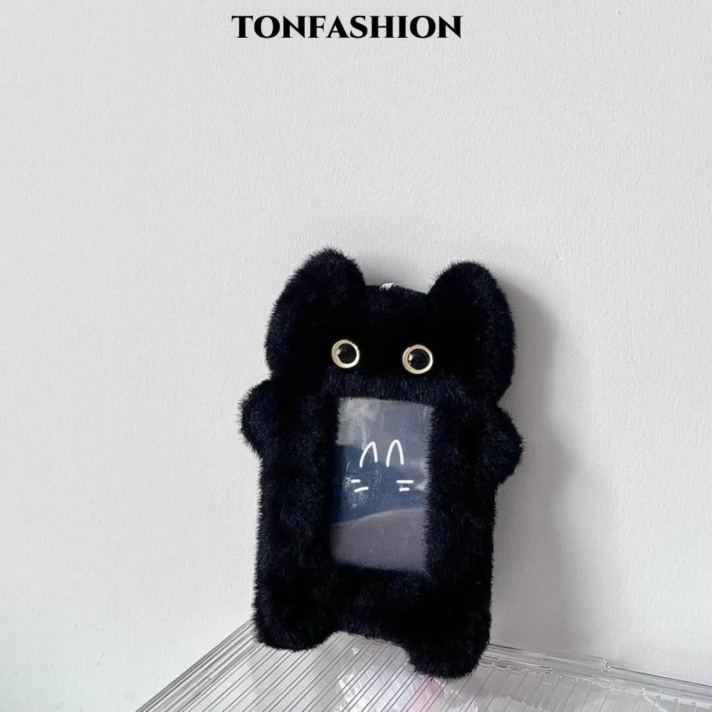 Tonfashion ตุ๊กตา Photocard ,ที่ใส่บัตรนักเรียนน่ารัก Photocard ,กระเป๋าการ์ตูนพวงกุญแจไอดอลภาพฝาครอบป้องกันรถบัสบัตรประตูแขน