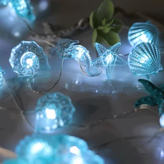 Feelfly Ocean Series เปลือกหอย String Light โคมไฟแขวนตกแต่งสําหรับงานแต่งงานตกแต่งคริสต์มาส Xmas Tree เครื่องประดับวันหยุด E8Q3