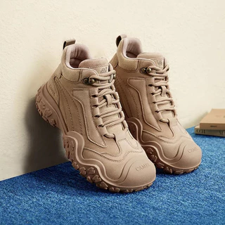 CAMEL SPORTS รองเท้าบู๊ทมาร์ตินกลางแจ้งผู้หญิงหนาSoledรองเท้าเดินป่าทํางานทนต่อการสึกหรอ