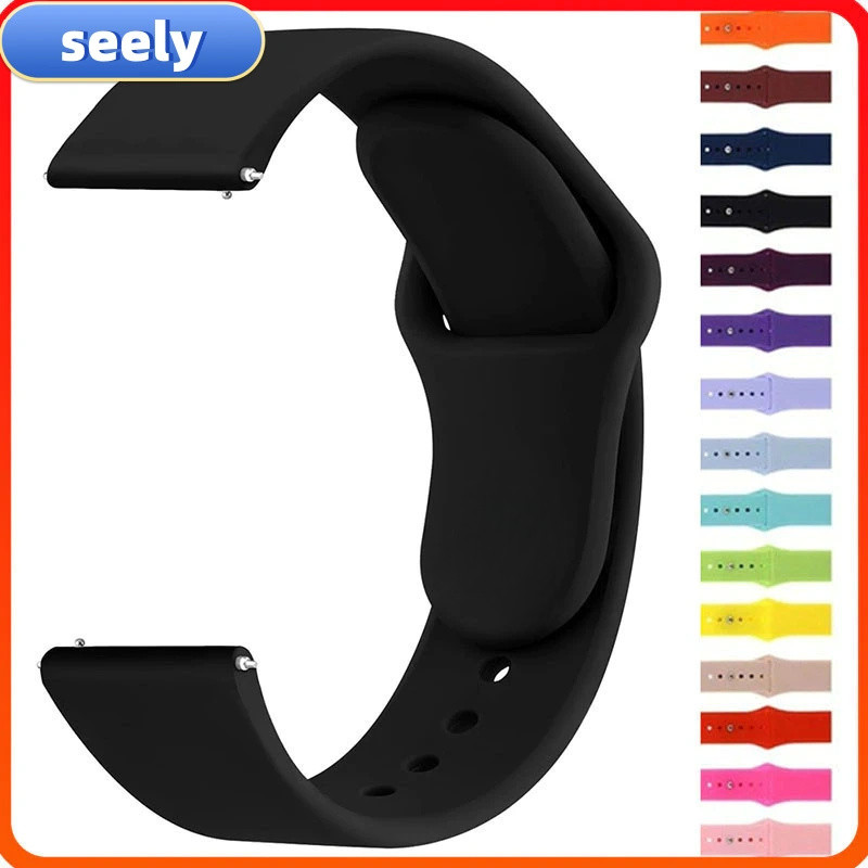 20 มม.22 มม.ซิลิโคน Srap เหมาะสําหรับ Samsung Galaxy watch 6 5 4 3 46 มม.42 มม.Active 2 Correa Gear S3 Huawei watch GT 2E Pro