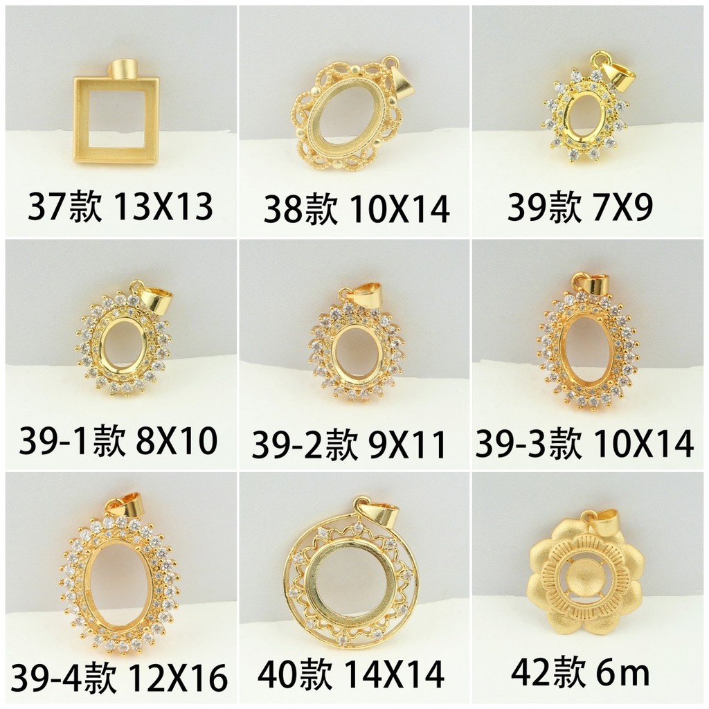 ศิลปะเพชรสไตล์ชุบทอง eardrop กรอบเดี่ยวจี้ออกแบบจี้ทองคำ