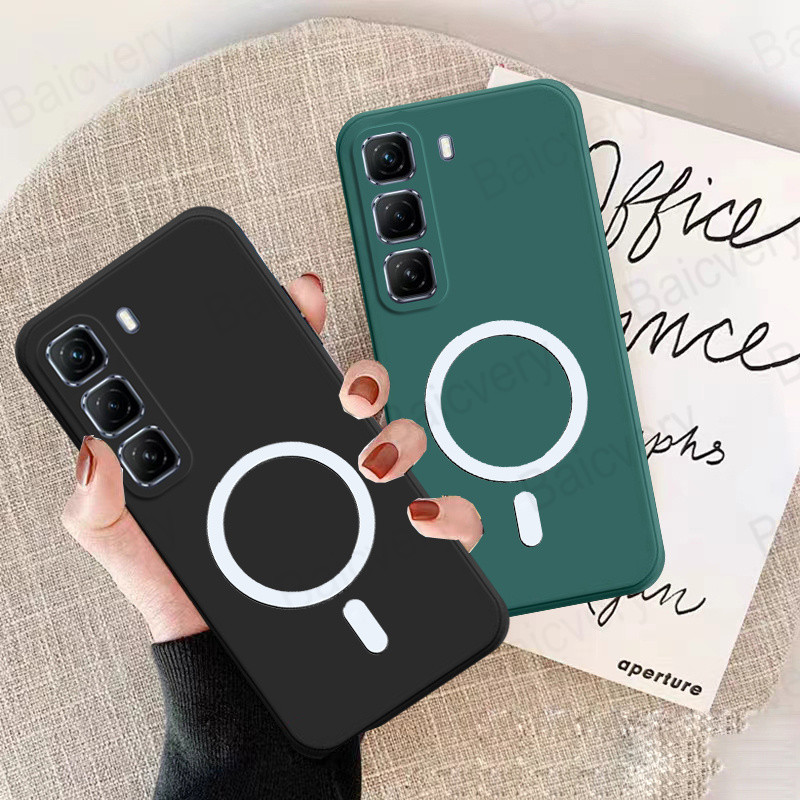 สําหรับ Infinix Hot 50 5G X6720 Pro + Plus 4G X6880 X6881 X6882 สีสัน Matte Cover สติกเกอร์แม่เหล็ก