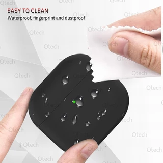 Qtech - เคส ซิลิโคน หูฟัง Airpods 4 มองเห็นไฟ ชาร์จได้ ไม่ต้องถอดเคส - เคสหูฟัง หูฟังไร้สาย หูฟังบลูทูธ สำหรับ Airpods 4