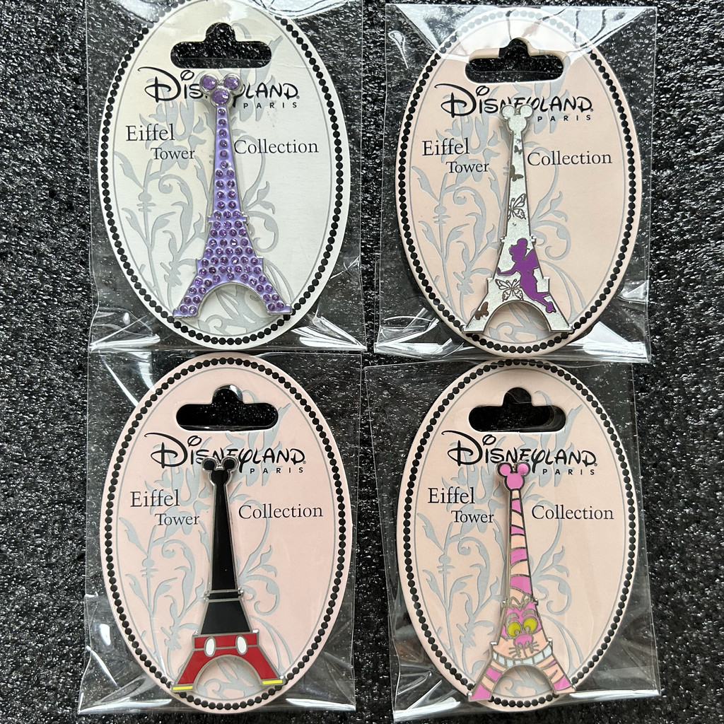 Disney Badge disney pin disney Mickey Flower Fairy Miaomiao เข็มกลัดหอไอเฟลแมว