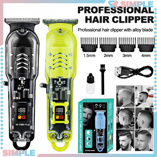 Professional Hair Clippers Rechargeable Cordless Haircut Trimmer For Men Barber Tools