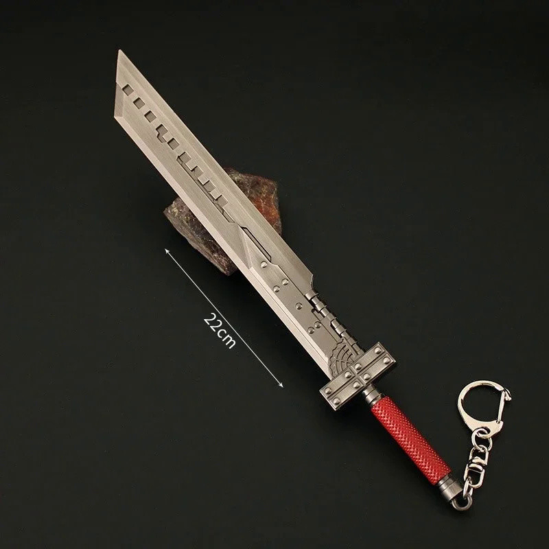 🚚 Final F7 Game Peripherals Fantasy Claude Fenrir Six-type Alloy Sword Weapon Model Crafts Toy Keych