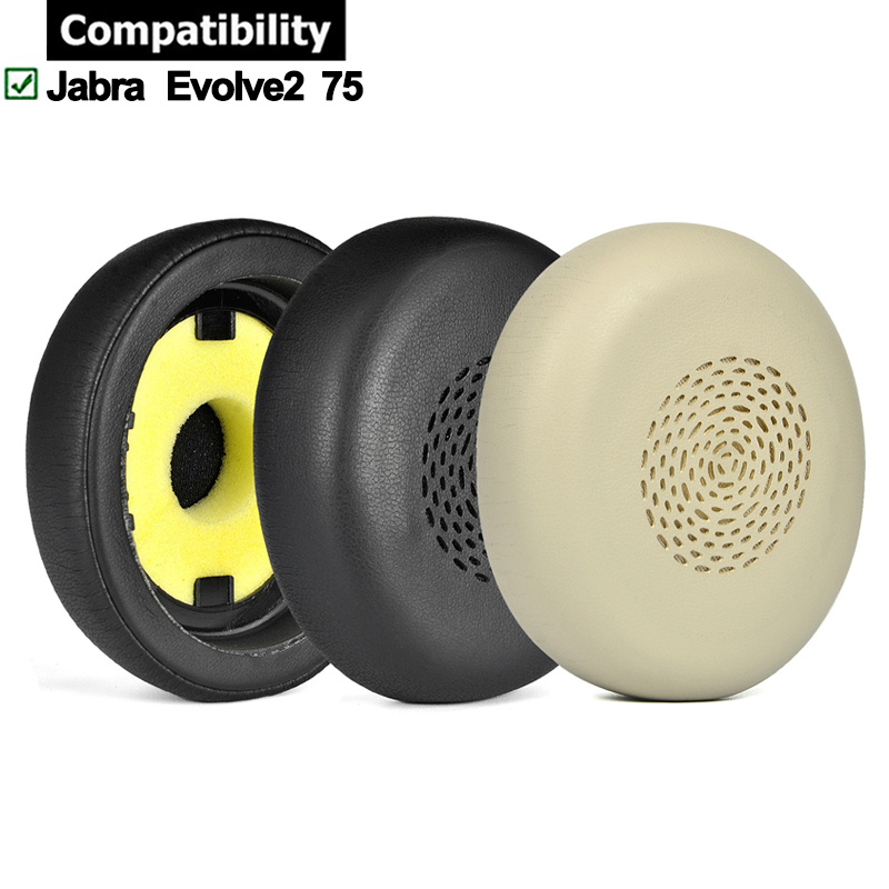 แผ่นรองหูฟังฟองน้ําเบาะ 1 คู่ สําหรับ Jabra Evolve2 75 MS USB