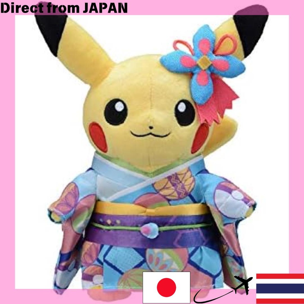 【Direct from Japan】Pokemon Center ของเล่นตุ๊กตาต้นฉบับ Pikachu ในชุดกิโมโน Kaga Pokemon Center Kanazawa 22 x 15 x 9.5 (สูง x กว้าง x ลึก: ซม.)