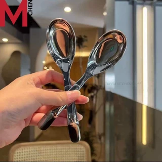 M KITCHEN ช้อน ช้อนกลาง ช้อนซุป สแตนเลสแท้ น้ำหนักพอดี ไม่บาง