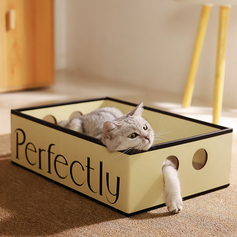 COD กล่องลับเล็บแมว 3in1 กล่องลับเล็บแมว ที่ลับเล็บแมว ที่นอนแมว ทนต่อการสึกหรอ - รูปที่ 7